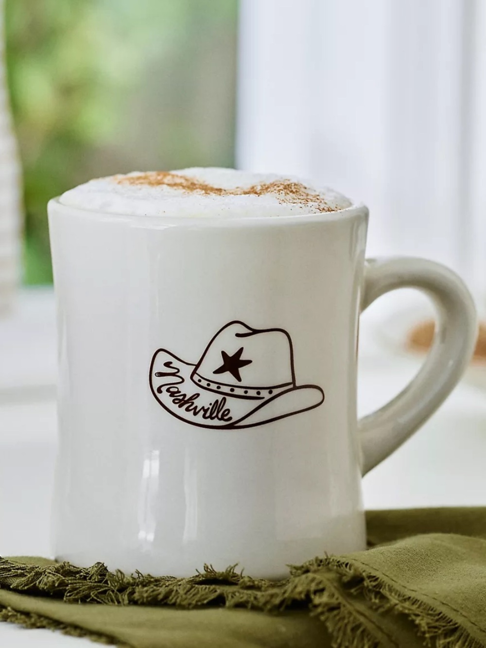Anthropologie Nashville City Food Icon Mug in Nashville Cowboy Hat